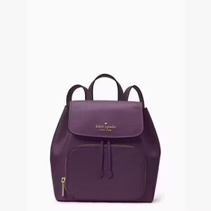 Kate Spade Darcy Flap Backpack in deep plum